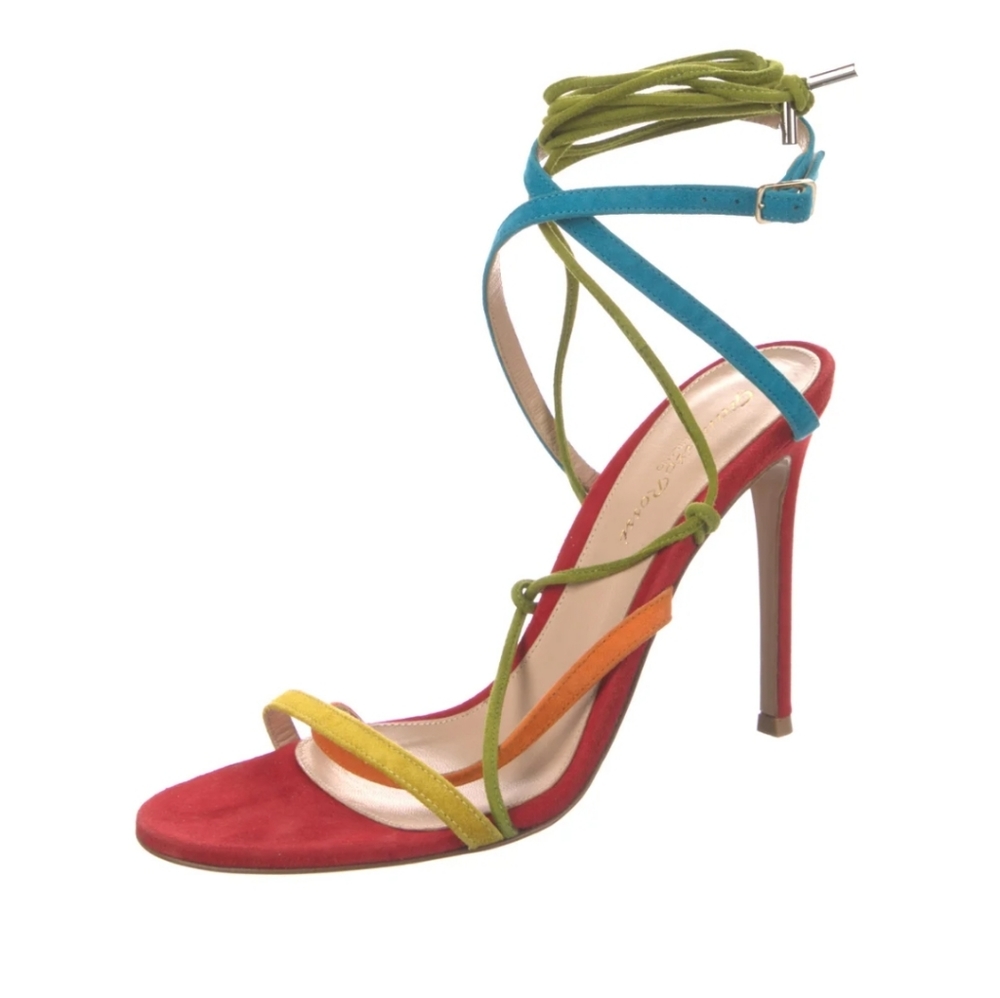 Gianvito Rossi "Dayle" Camoscio Mustard Size 7